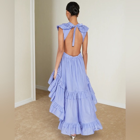 Magali Pascal Emily in Paris Iris Blue Ruffle Botanic Dress - Picture 7 of 7